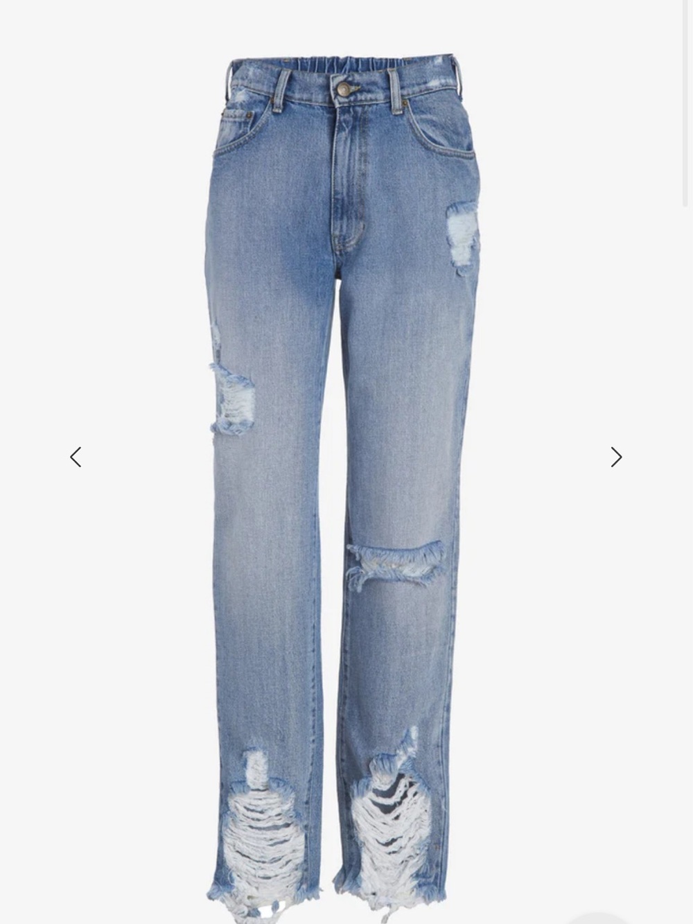 Mid Rise Vintage Straight Jeans - Blue